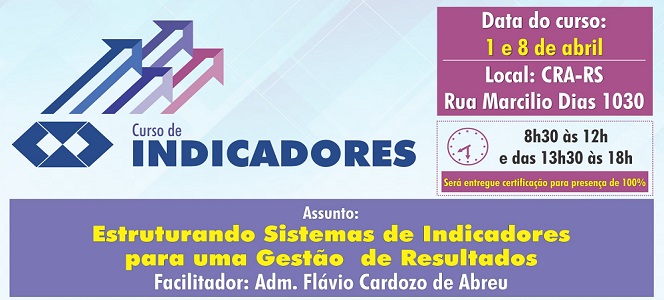 Curso apresenta indicadores para uma gestão de resultados Curso apresenta indicadores para uma gestão de resultados